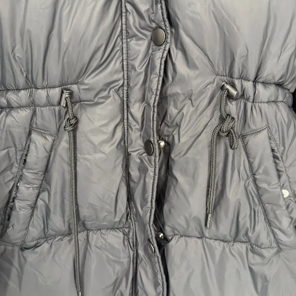 ABERCROMBIE & FITCH Air Cloud Hooded Puffer Parka Jacket Black Women Size M